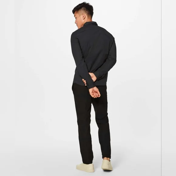 Lululemon Commission Pant Slim Warpstreme 34" Black Pants Mens Size 30 Active - Picture 8 of 9